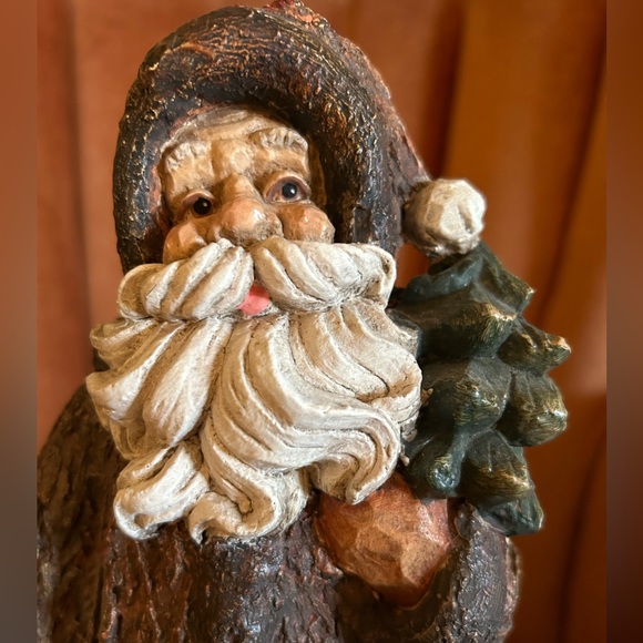 👀 HUGE SALE! VINTAGE 
FATHER CHRISTMAS CERAMIC POTTERY STATUE S (1) FOOT TALL - Picture 3 of 10